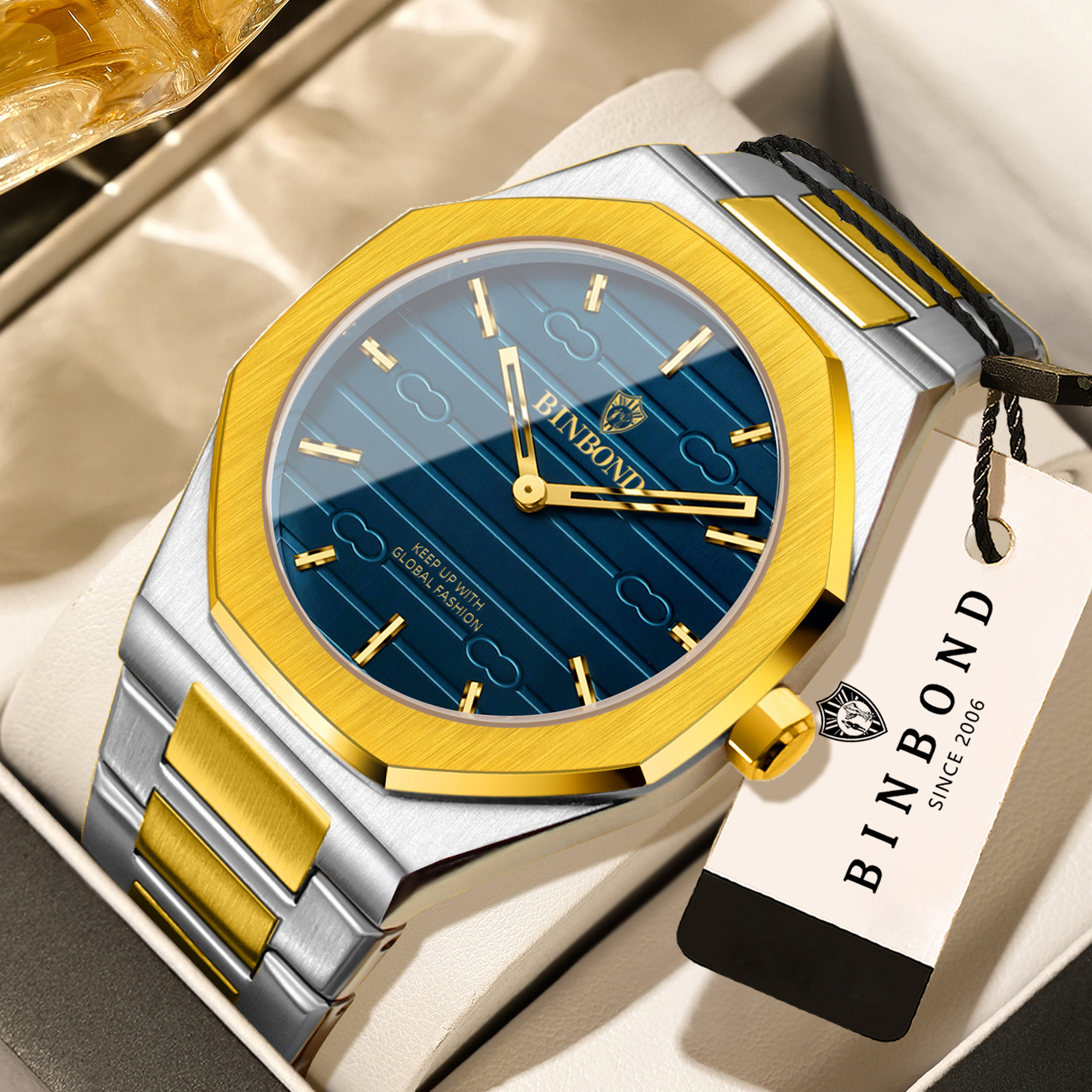 Vintage Collectible Watches - BINBOND Luxury Vintage Quartz Wristwatches For