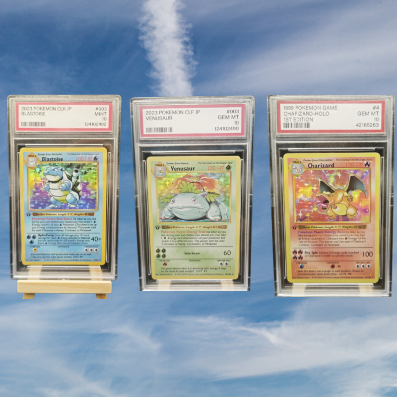Vintage Pokemon Collectible - Pokemon DIY PSA10 Complete Kanto Starter