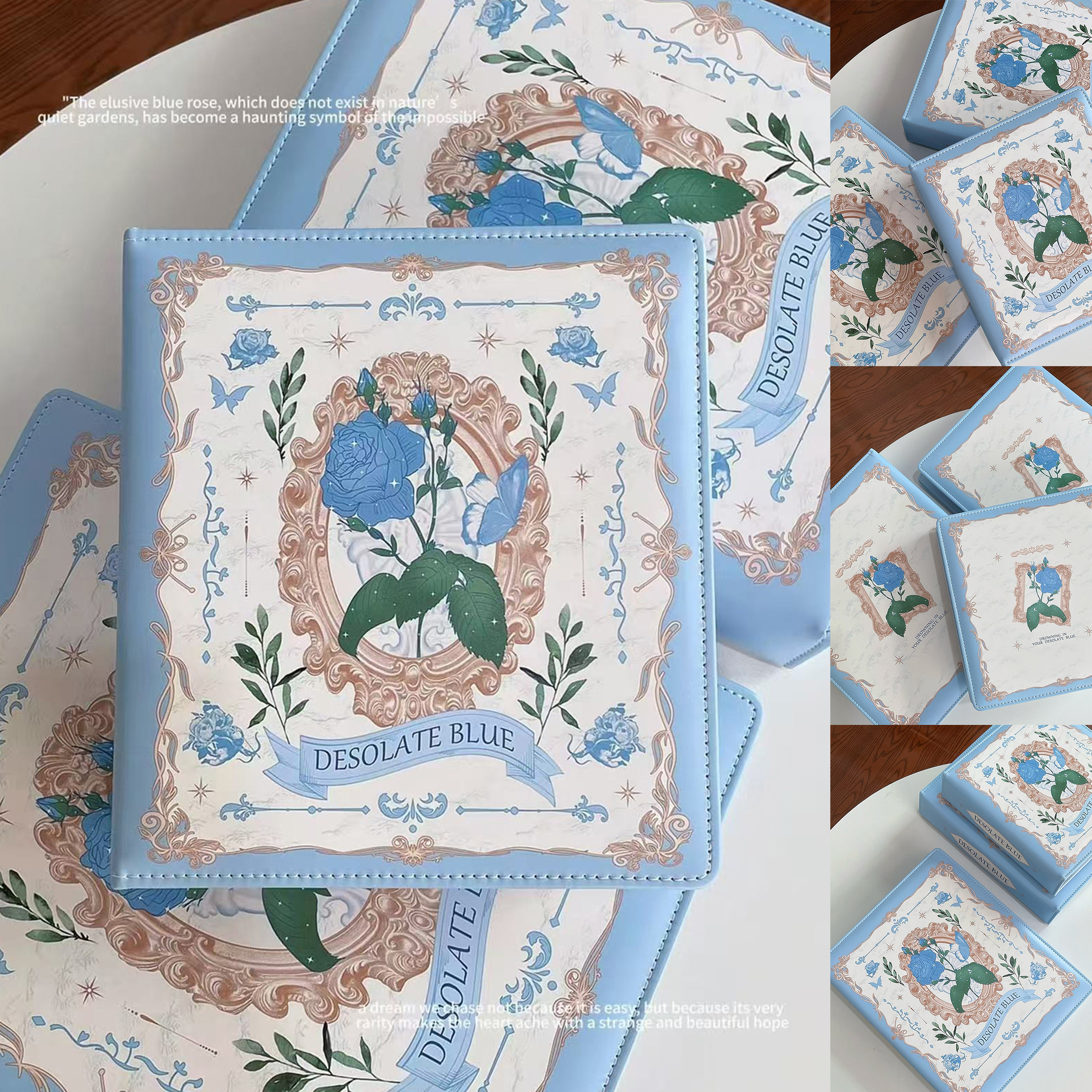 Polaroid Photo Album - Silent Blue Rose A4/A5 PU Leather
