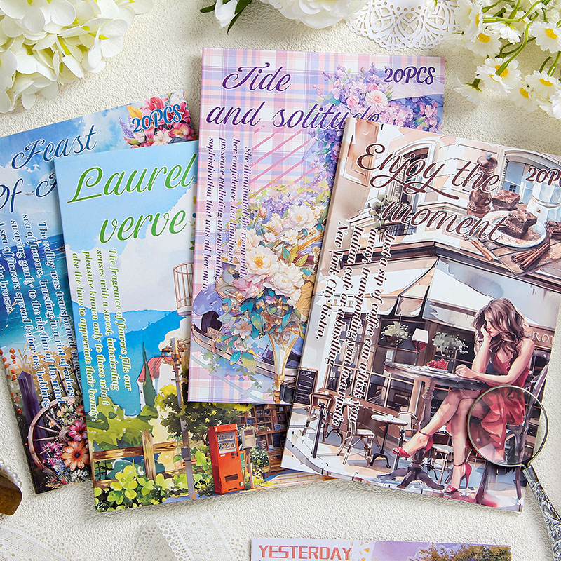 20 pcs/book PET Stickers book  - Vintage Collectible Books reseña y precio