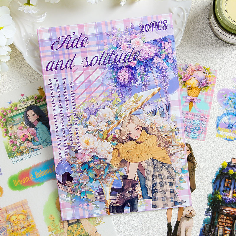 20 pcs/book PET Stickers book  - Vintage Collectible Books reseña y precio