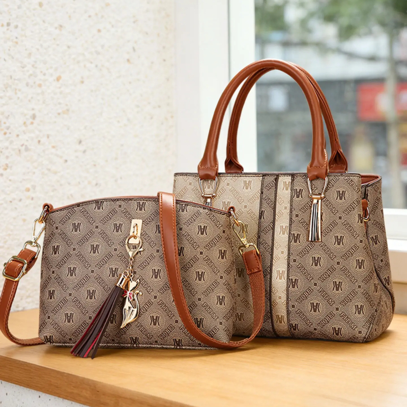 Women's Handbag Set with Shoul - Vintage Zipper reseña y precio