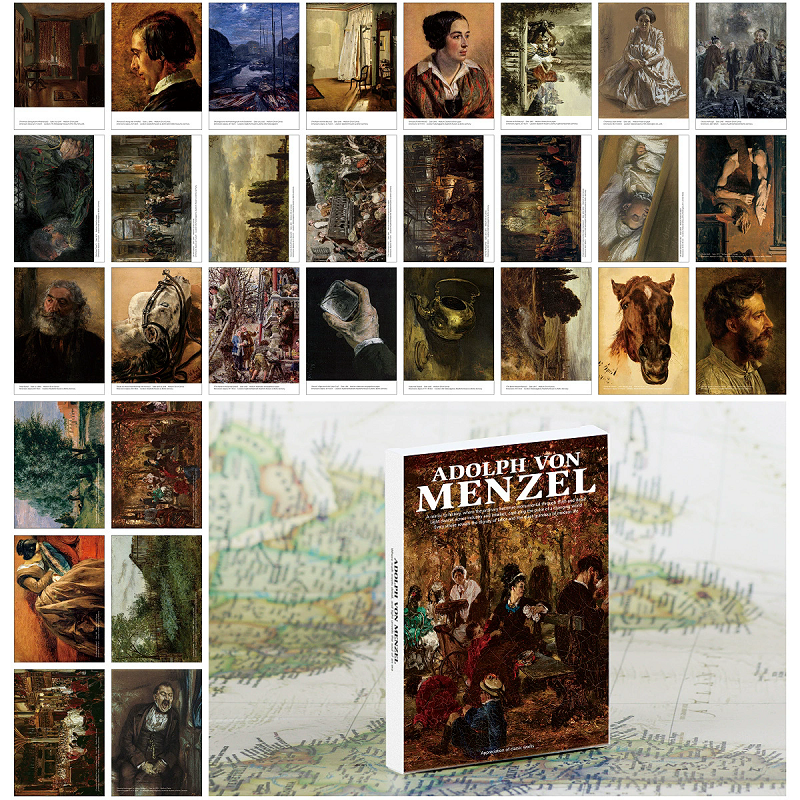 30PCS Adolph Von Menzel Oil Pa - Collectible Vintage Greeting Cards reseña y precio