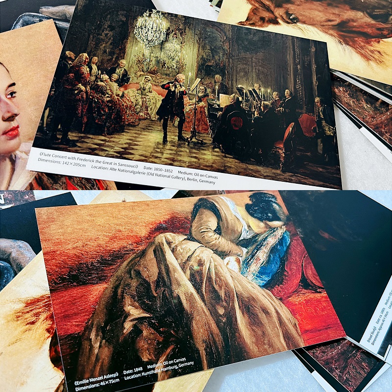 30PCS Adolph Von Menzel Oil Pa - Collectible Vintage Greeting Cards reseña y precio