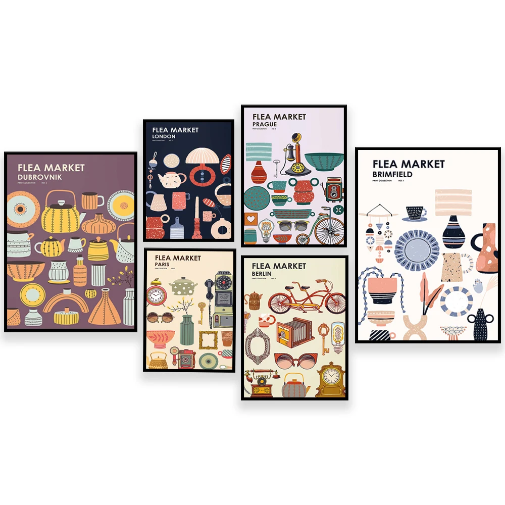 Flea Market Print Collection - - Vintage And Collectible Fair reseña y precio