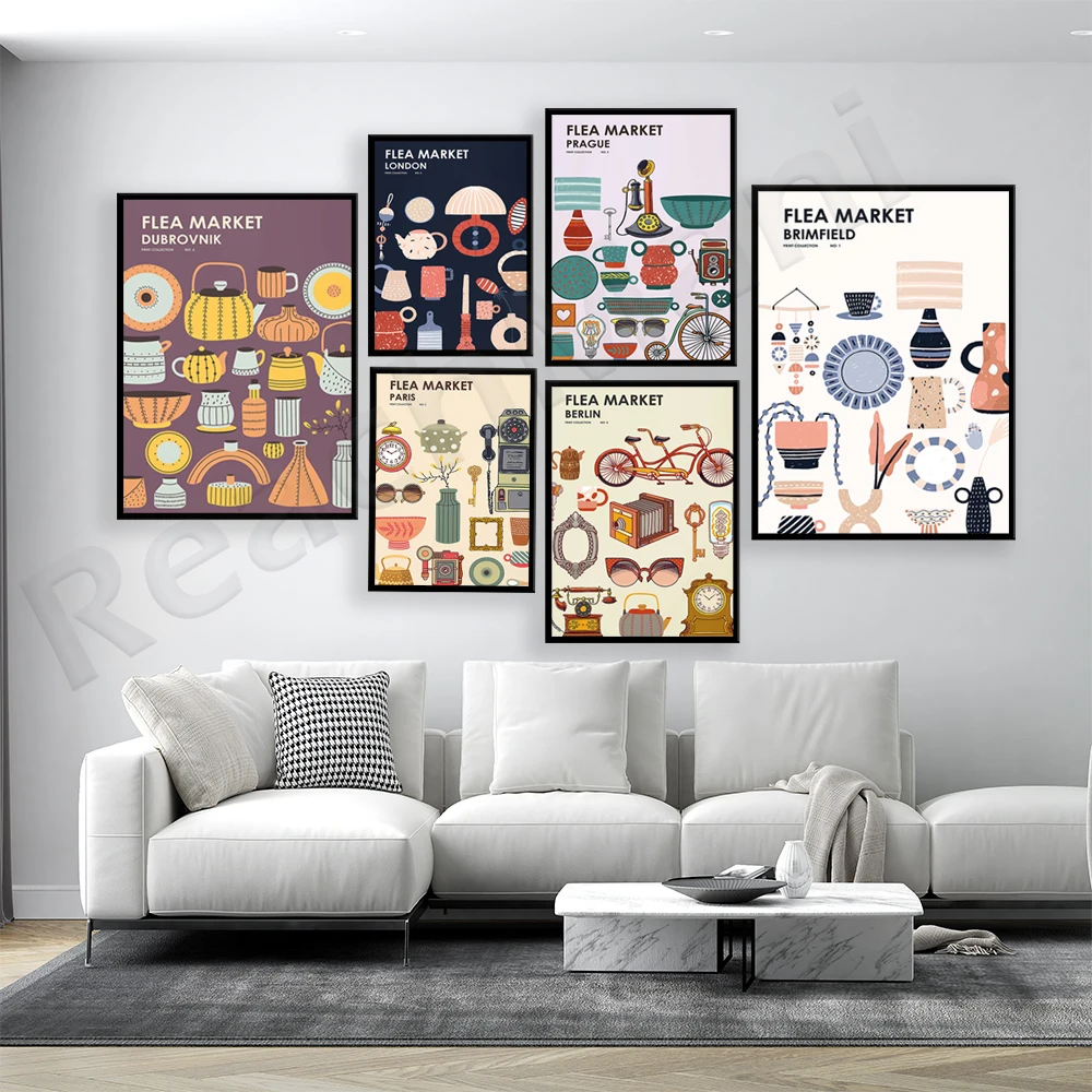 Flea Market Print Collection - - Vintage And Collectible Fair reseña y precio
