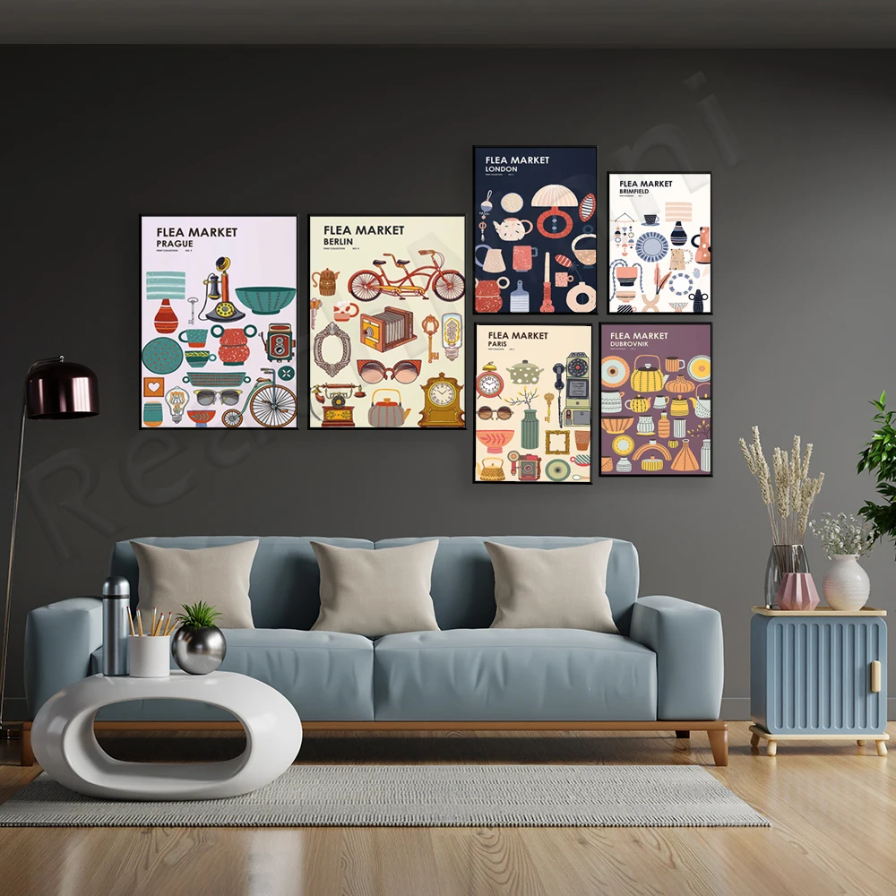 Flea Market Print Collection - - Vintage And Collectible Fair reseña y precio
