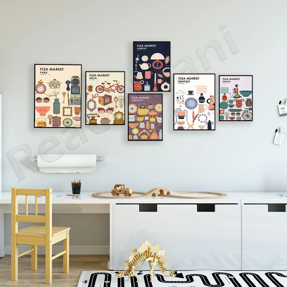 Flea Market Print Collection - - Vintage And Collectible Fair reseña y precio