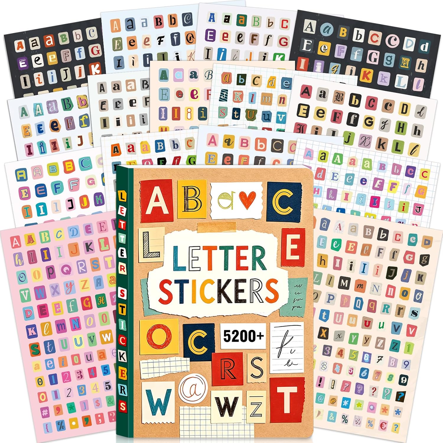 5200Pcs+/48Sheets Self Adhesiv - Vintage Collectible Books reseña y precio