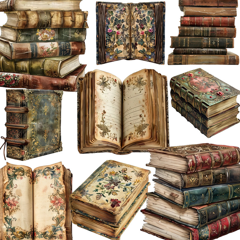 20Pcs/Pack Vintage Books Stick - Vintage Collectible Books reseña y precio