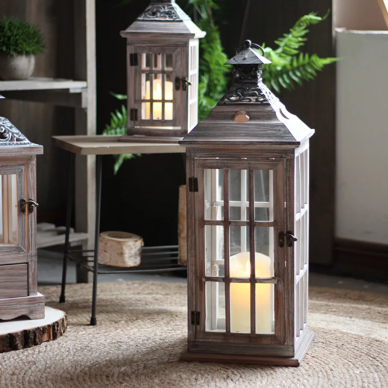 Vintage Wooden Glass Wind Lamp - Collectible Vintage Lamps reseña y precio