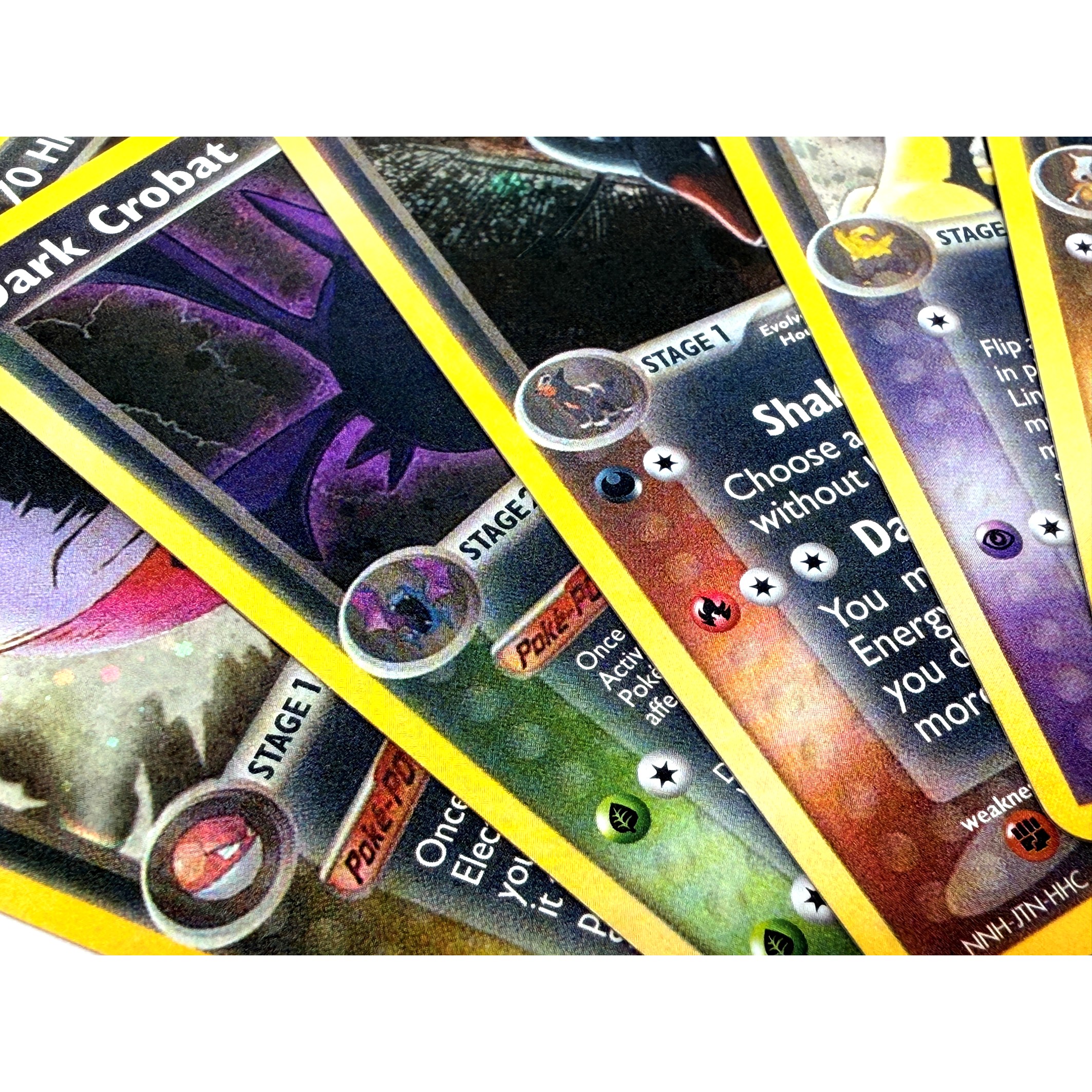 9PCS Pokemon Dark Proxy Cards  - Vintage Pokemon Collectible reseña y precio