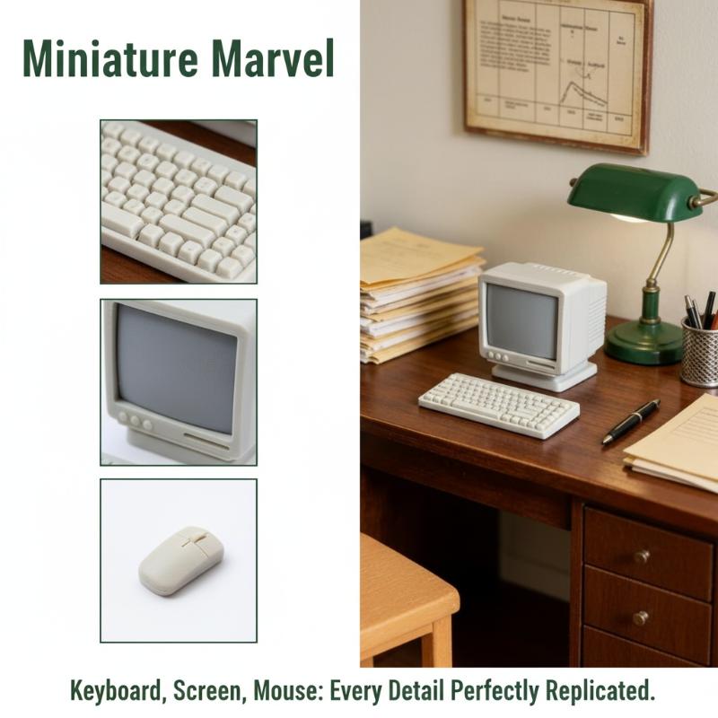 Miniature Desktop Computer Mod - Vintage Collectible And Vintage Dolls reseña y precio