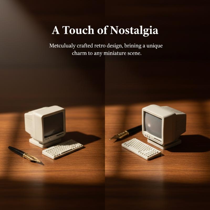 Miniature Desktop Computer Mod - Vintage Collectible And Vintage Dolls reseña y precio