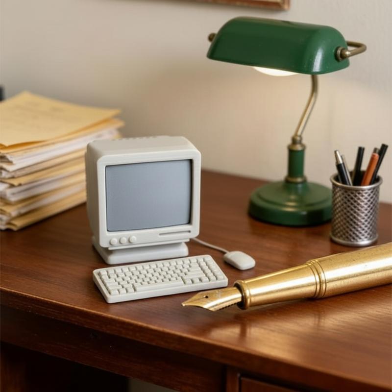 Miniature Desktop Computer Mod - Vintage Collectible And Vintage Dolls reseña y precio