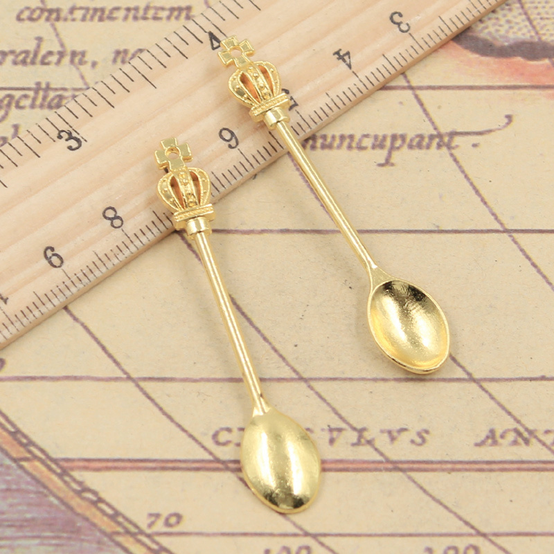 10pcs Charms Kitchen Crown Spo - Vintage Collectible Spoons reseña y precio