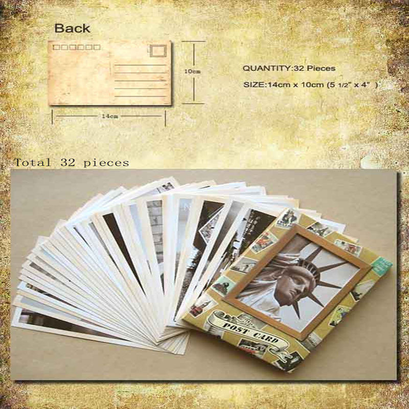 DIY Retro 32 Pcs/bag Vintage F - Collectible Vintage Greeting Cards reseña y precio