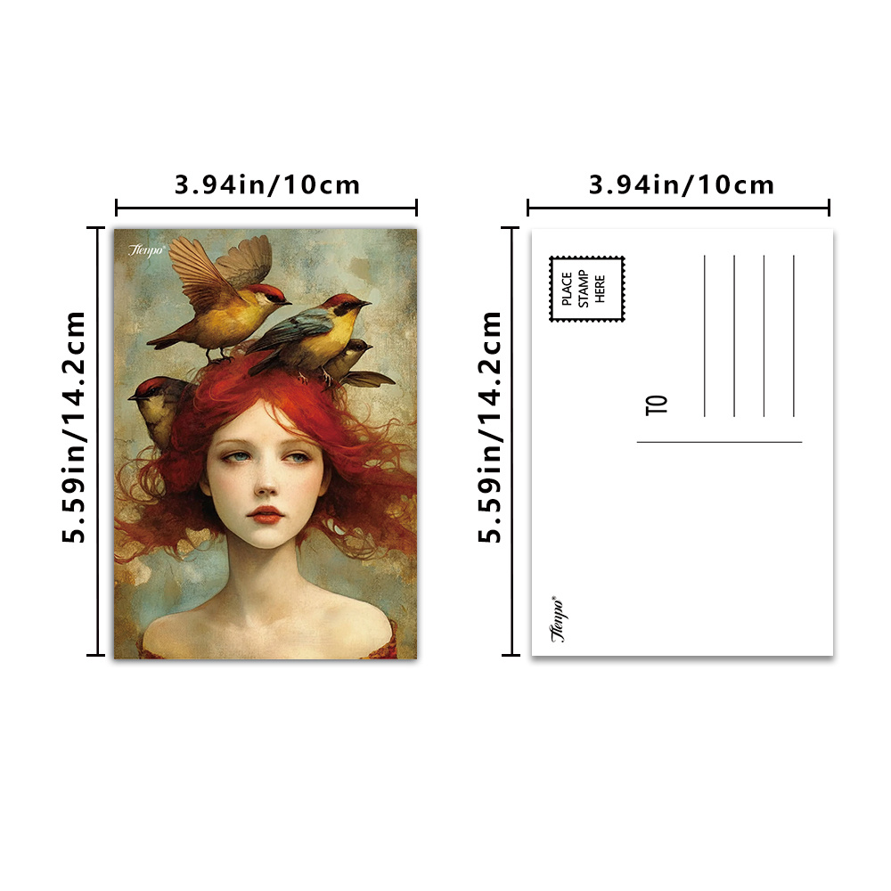 32pcs,Vintage Bird's Nest Head - Collectible Vintage Greeting Cards reseña y precio