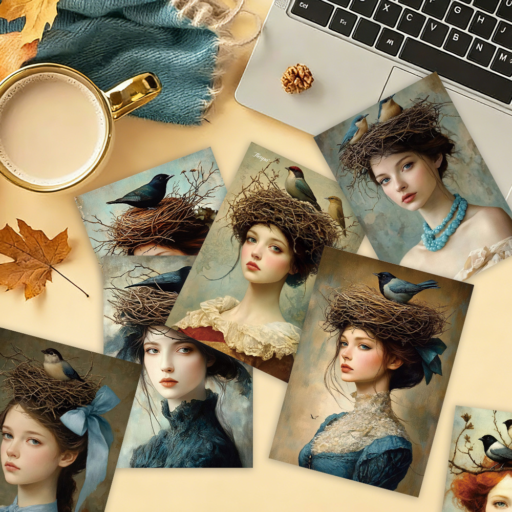 32pcs,Vintage Bird's Nest Head - Collectible Vintage Greeting Cards reseña y precio