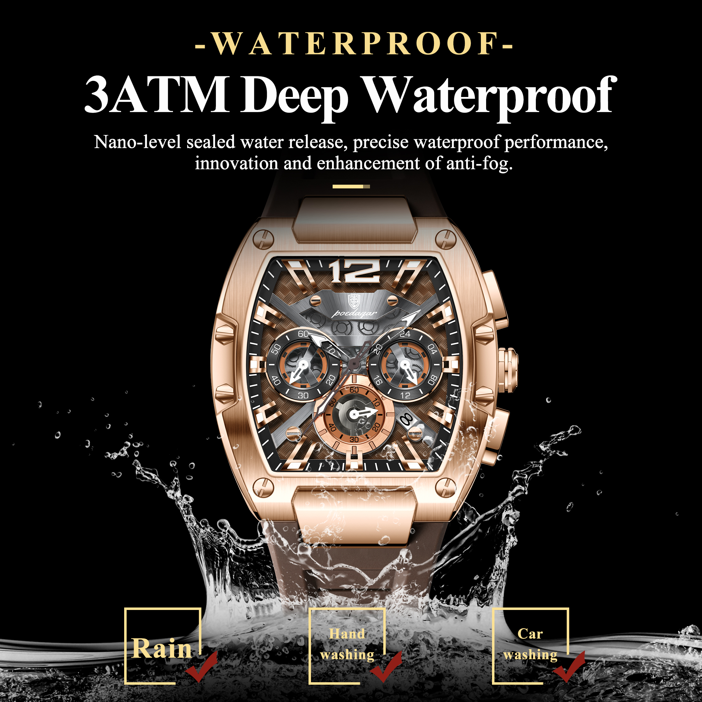 POEDAGAR Fashion Top Quartz Me - Vintage Collectible Watches reseña y precio