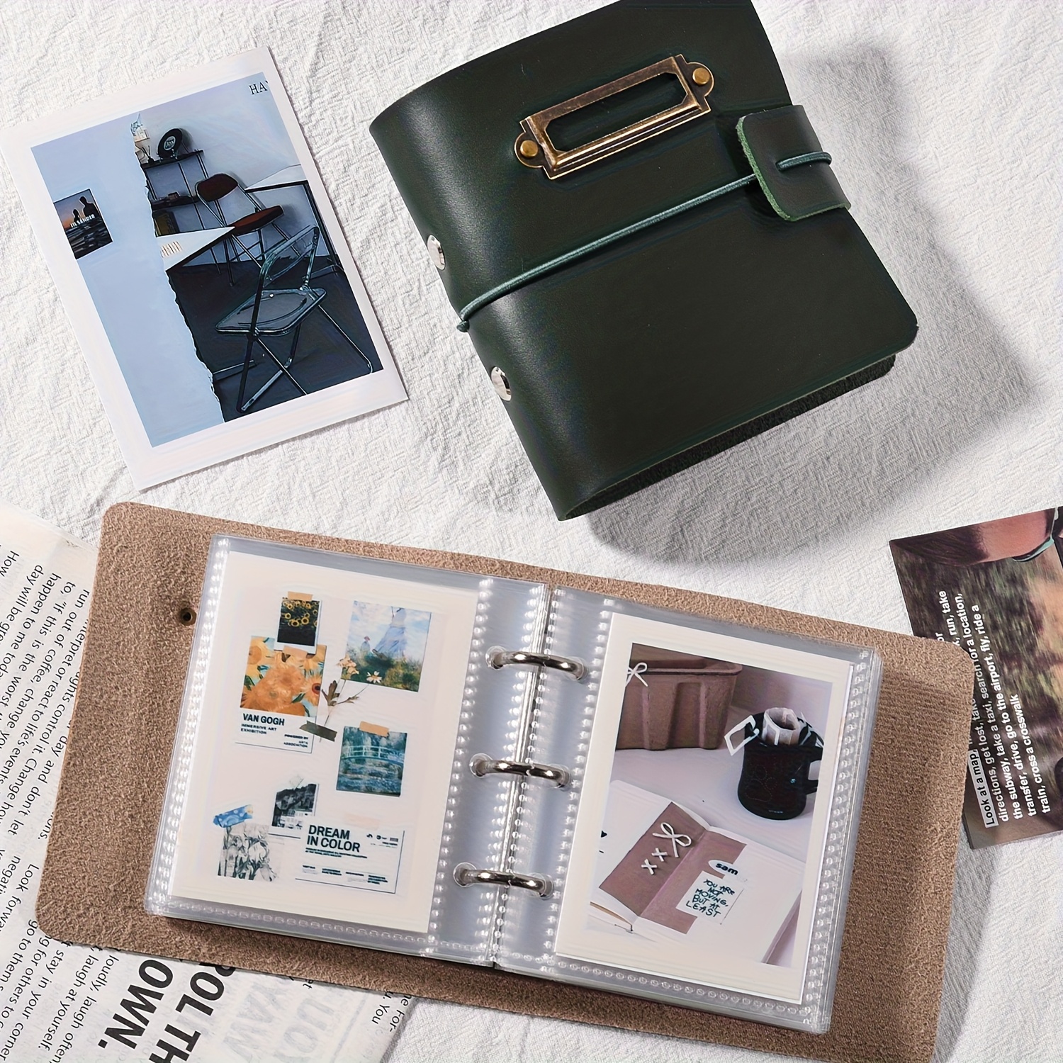 Photo Album Storage, Retro Lea - Polaroid Photo Album reseña y precio