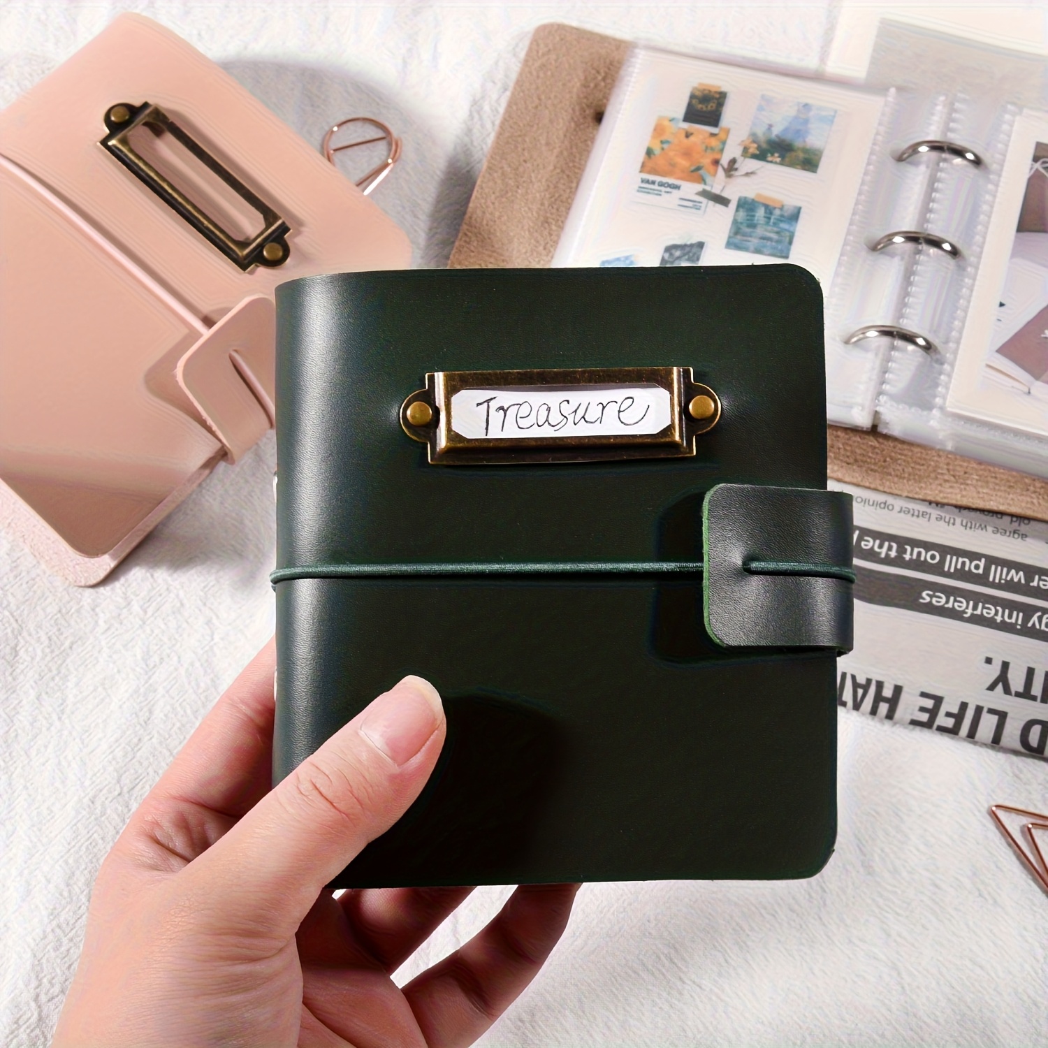 Photo Album Storage, Retro Lea - Polaroid Photo Album reseña y precio