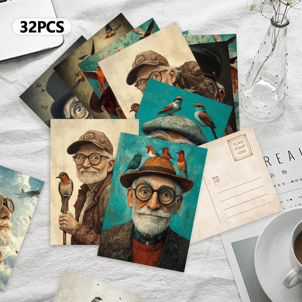 32pcs, vintage cute grandpa, p - Collectible Vintage Greeting Cards reseña y precio