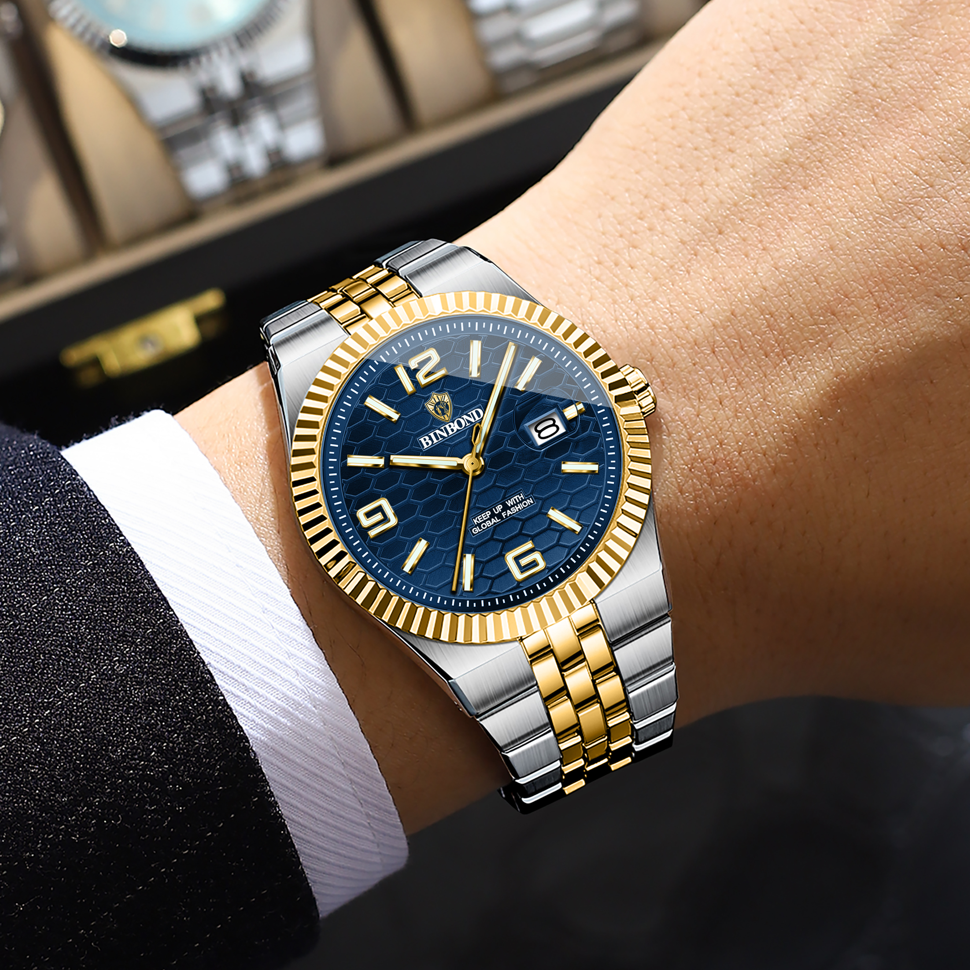 BINBOND Orginal Brand Quartz W - Vintage Collectible Watches reseña y precio