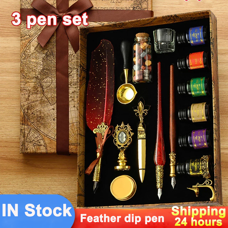 Classic Calligraphy Feather Pe - Vintage Collectible Stamps reseña y precio