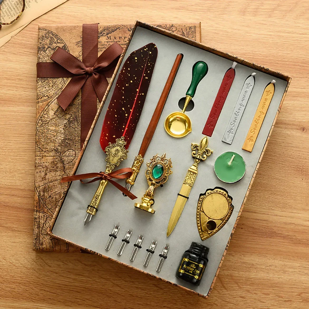 Classic Calligraphy Feather Pe - Vintage Collectible Stamps reseña y precio