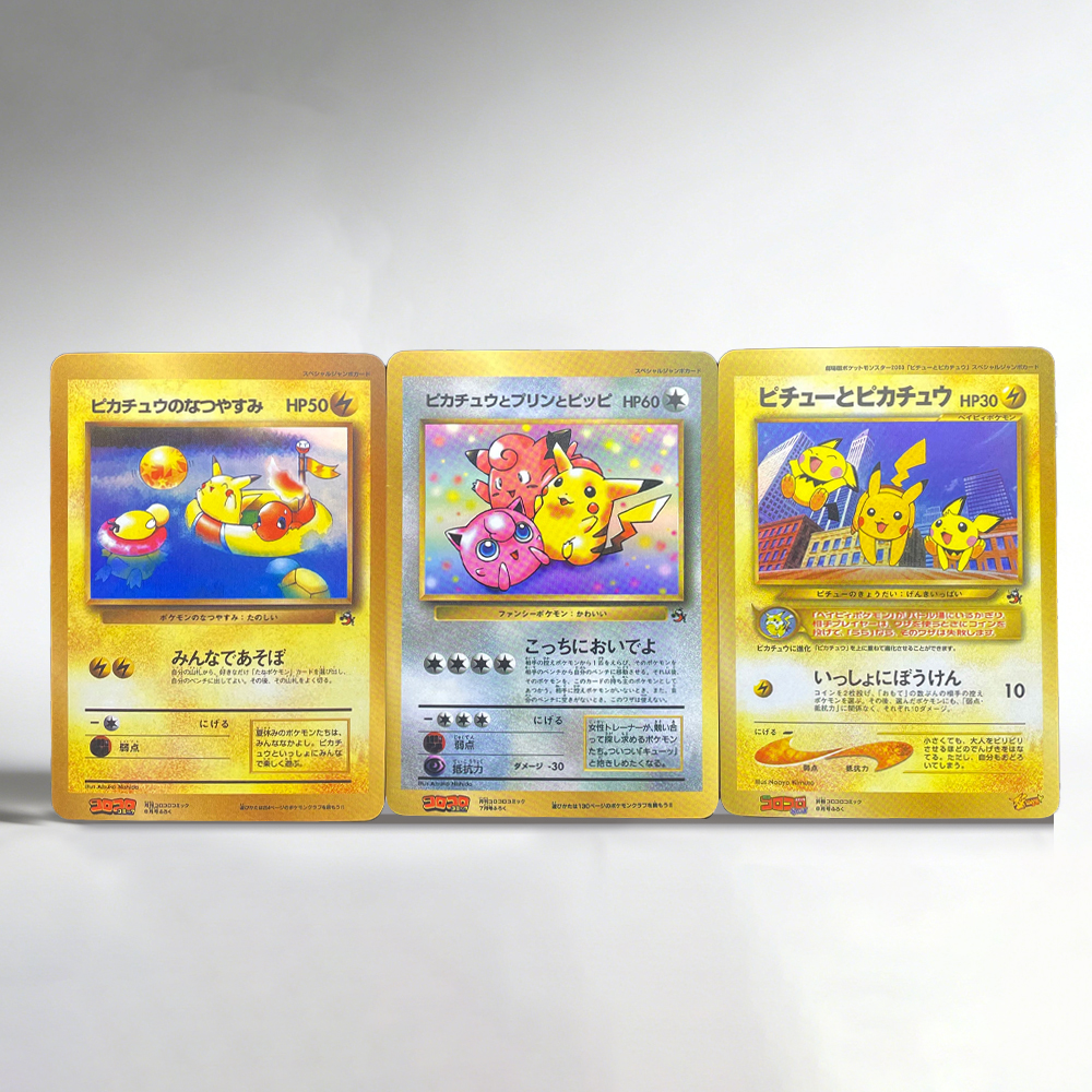 3pcs/set DIY Pichu Anime PTCG  - Vintage Pokemon Collectible reseña y precio
