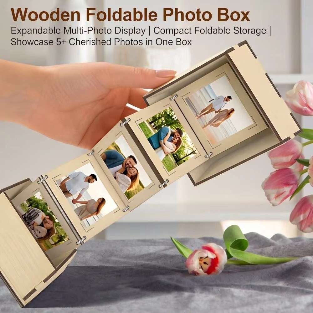 Creative Folding Wooden Photo  - Collectible Vintage Photos reseña y precio