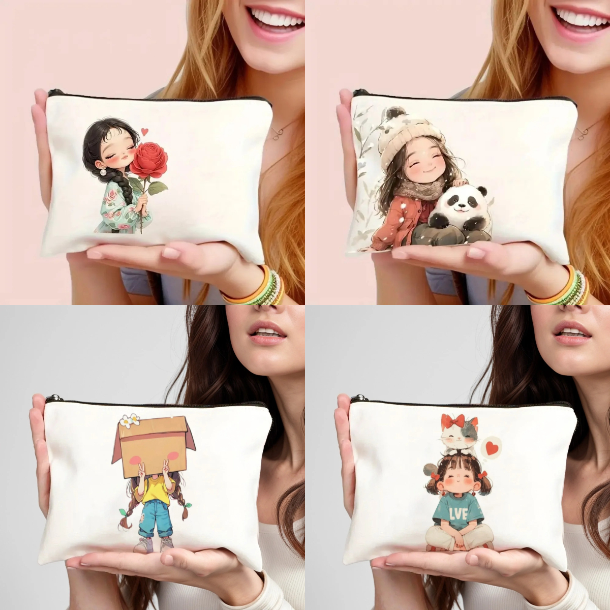 Vintage Chic Makeup Bags Zippe - Vintage Zipper reseña y precio