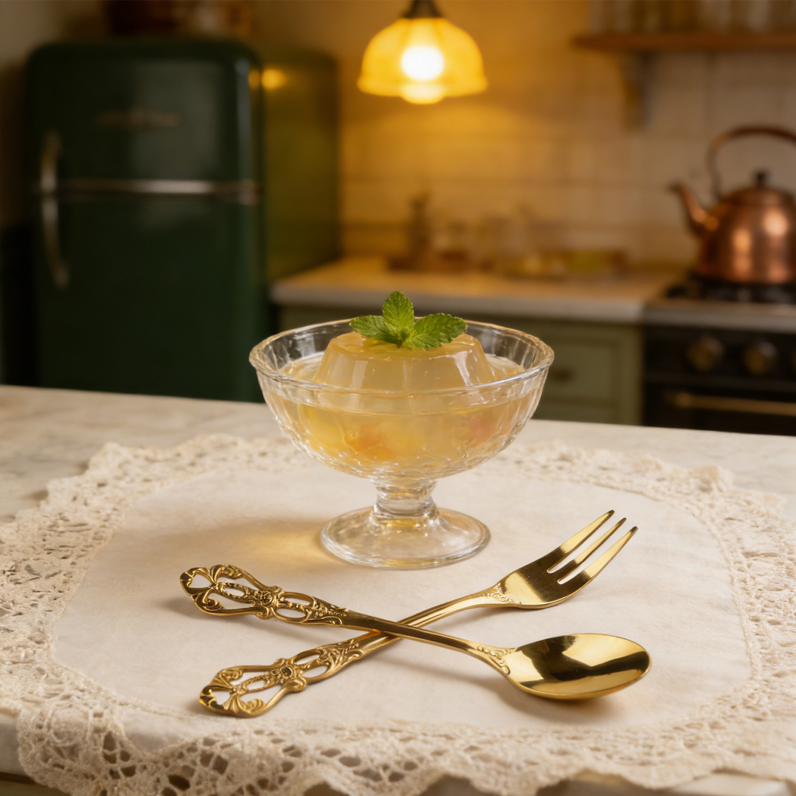 1 Pair Vintage Gold Spoon Fork - Vintage Collectible Spoons reseña y precio