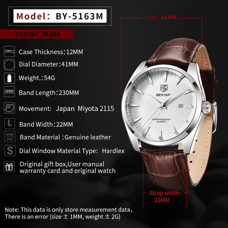 BENYAR Men 2026 Quartz Watch T - Vintage Collectible Watches reseña y precio