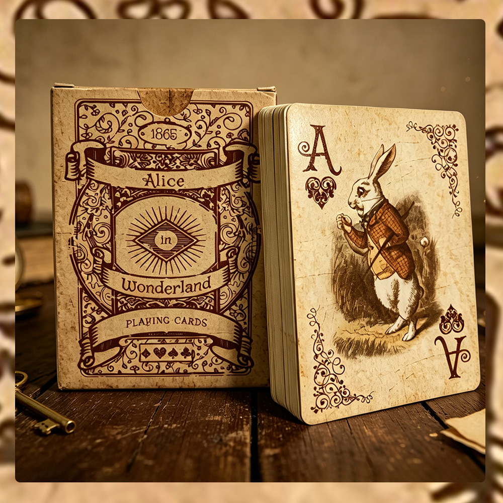 1Set/2Set Alice Vintage Paper  - Vintage Collectible Playing Cards reseña y precio