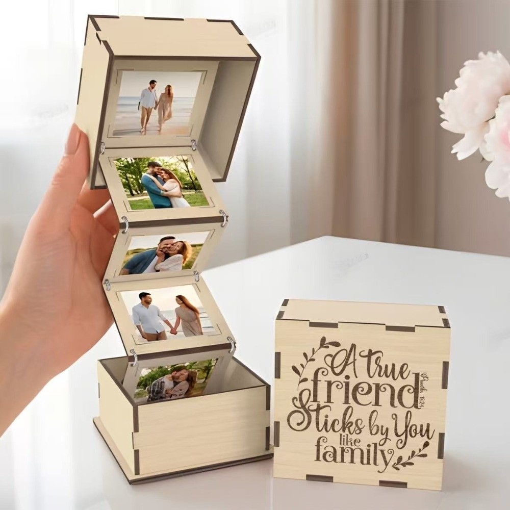 Folding Wooden Photo Storage B - Collectible Vintage Photos reseña y precio