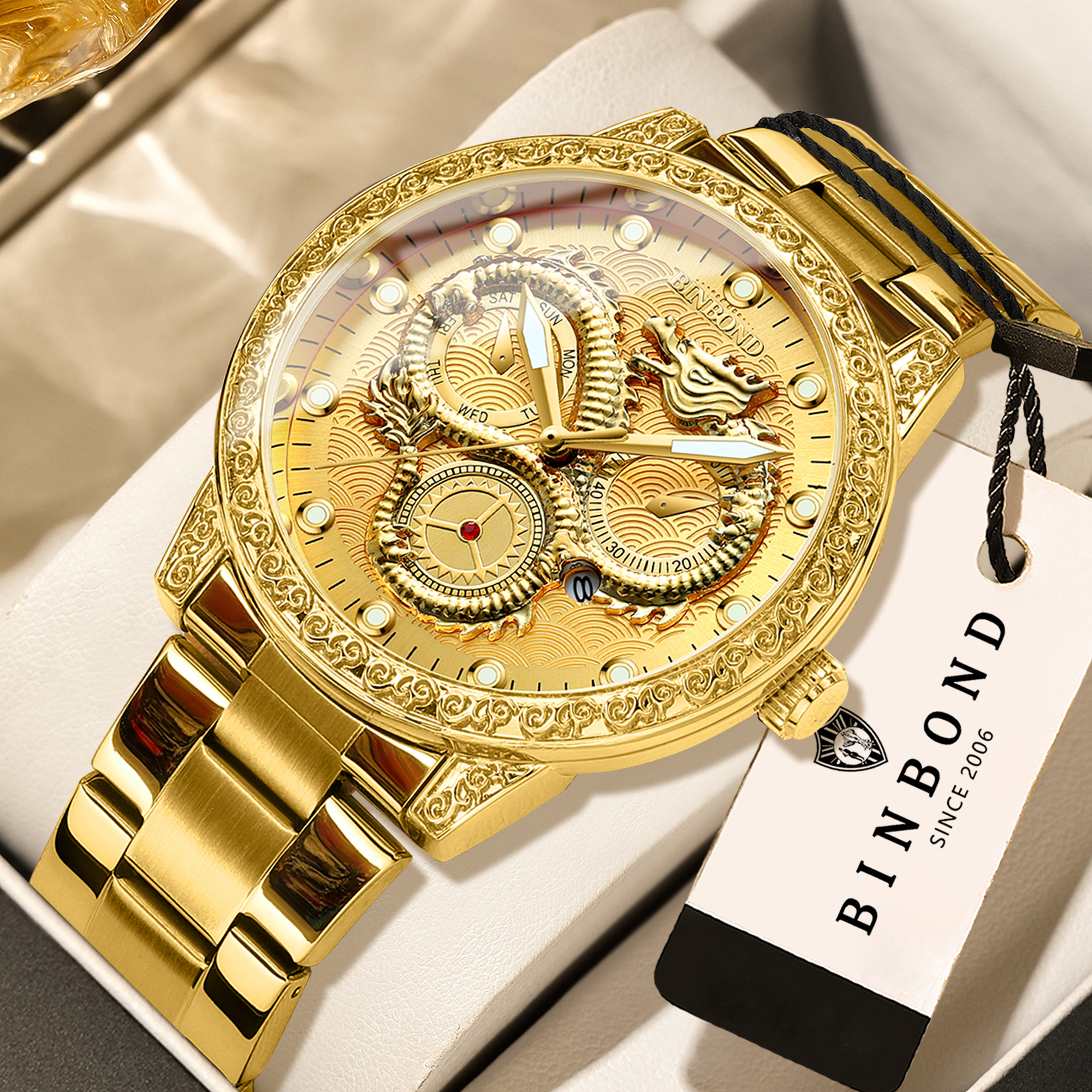 BINBOND Dragon Vintage Luxury  - Vintage Collectible Watches reseña y precio