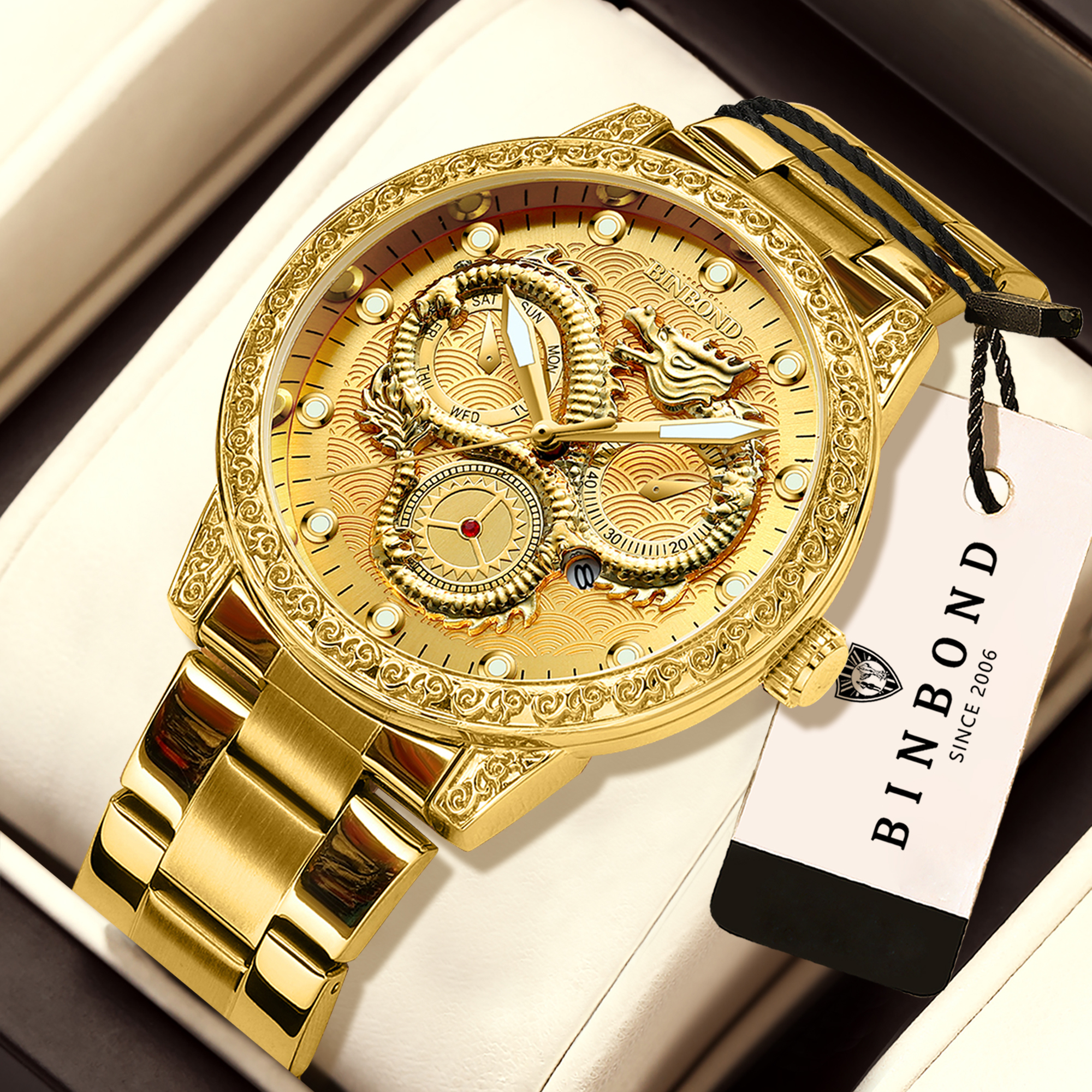 BINBOND Dragon Vintage Luxury  - Vintage Collectible Watches reseña y precio
