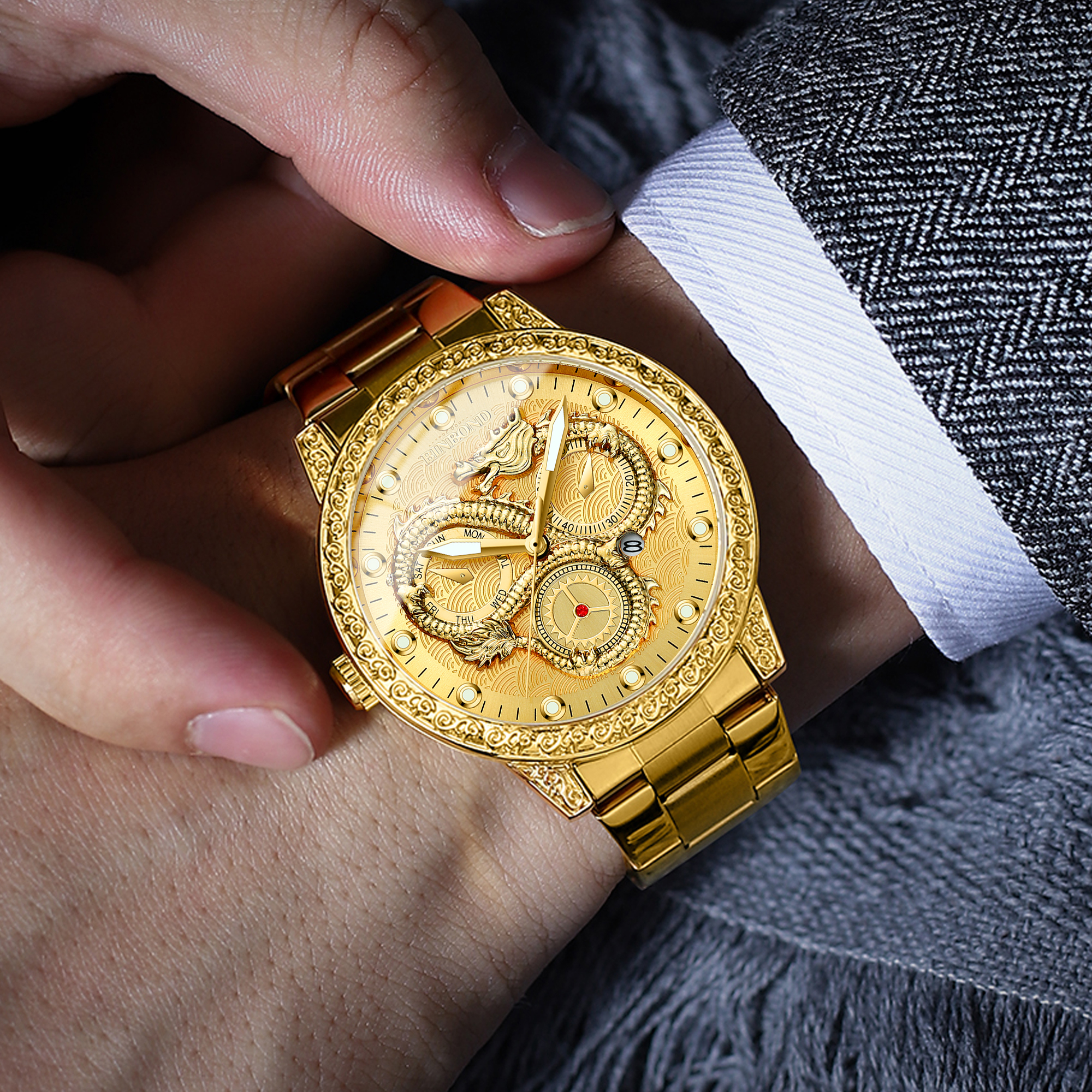 BINBOND Dragon Vintage Luxury  - Vintage Collectible Watches reseña y precio
