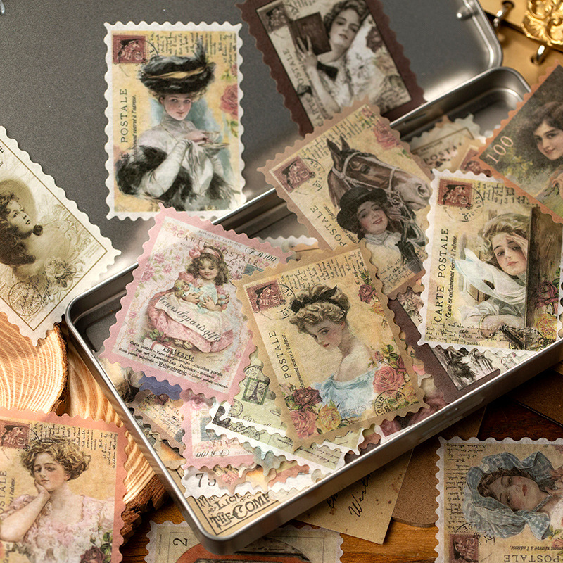 1pack/60pcs Vintage Stamp Stic - Vintage Collectible Stamps reseña y precio