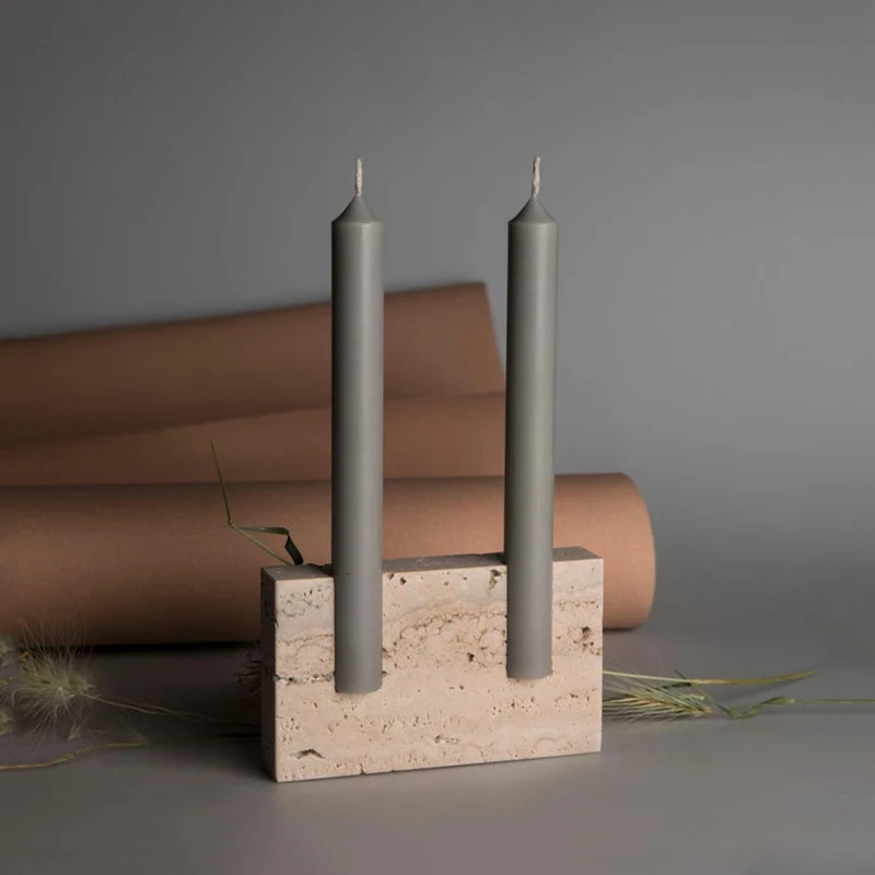 2 Holes Marble Taper Candle Ho - Collectible Vintage Matches reseña y precio
