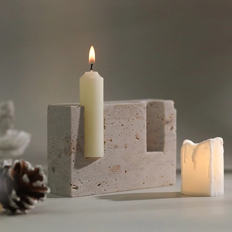 2 Holes Marble Taper Candle Ho - Collectible Vintage Matches reseña y precio