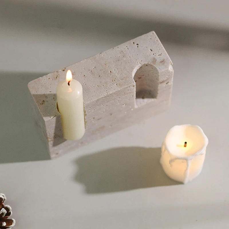 2 Holes Marble Taper Candle Ho - Collectible Vintage Matches reseña y precio