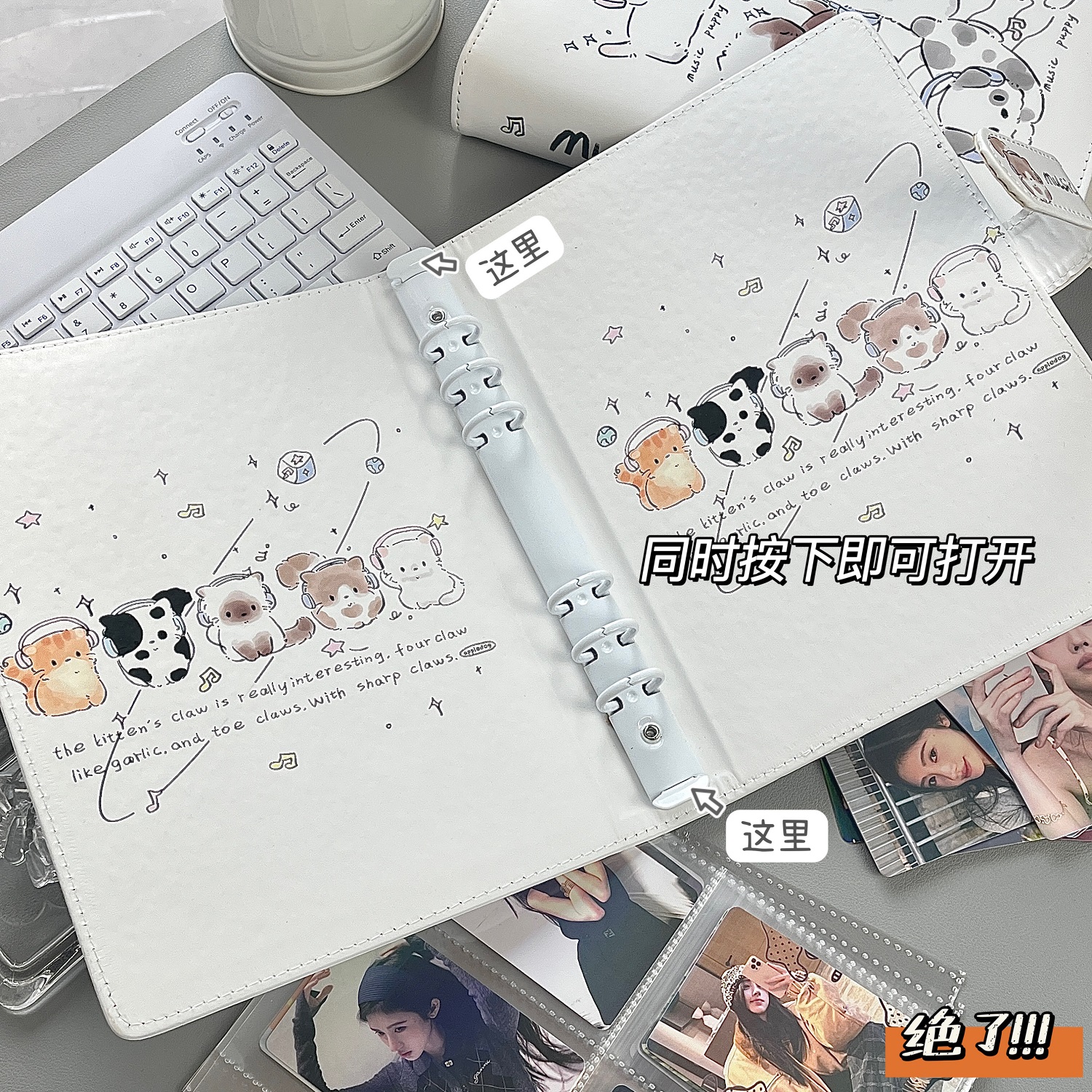 Cute Music Cat A5 Photo Album, - Polaroid Photo Album reseña y precio