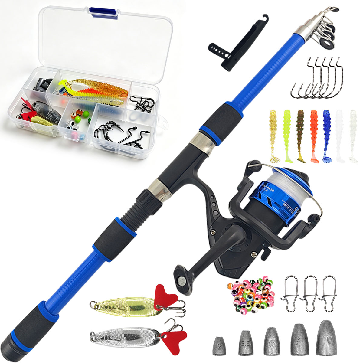 Fishing Rod And Reel Bait Full - Developing Tank Reel reseña y precio