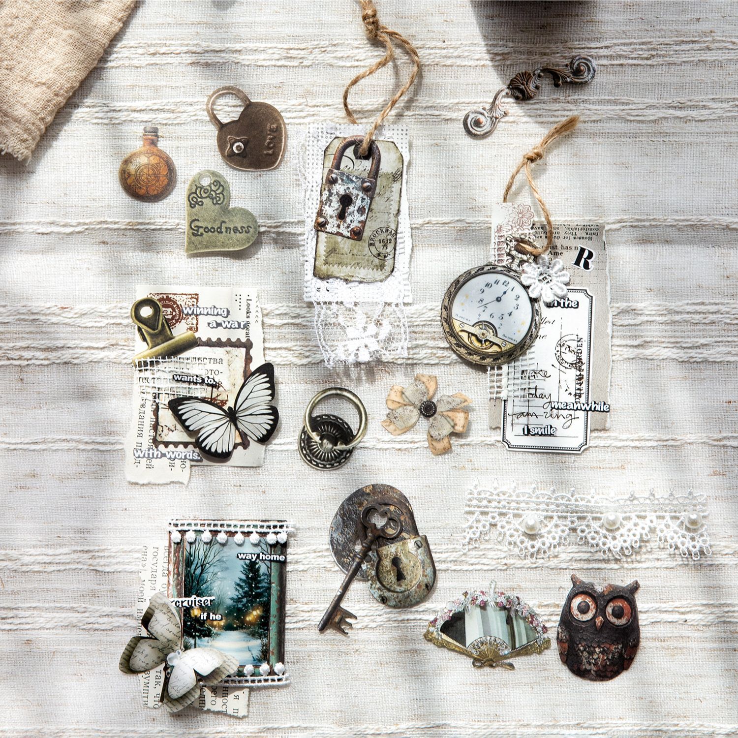 50pcs/1lot Kawaii Scrapbook St - Vintage Things Collection reseña y precio