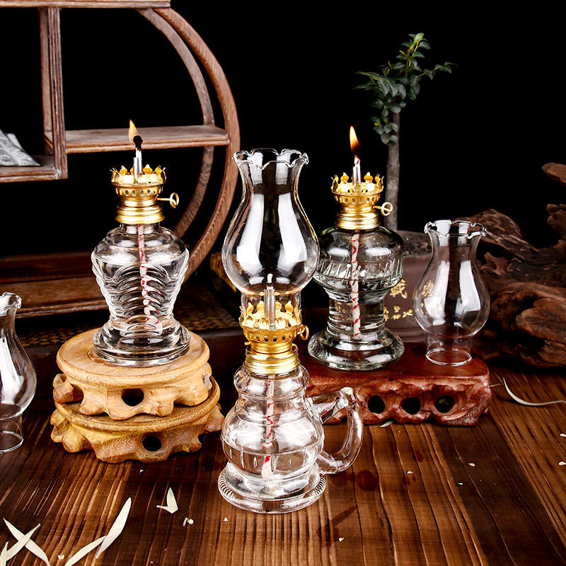 Glass Oil Lamp Classic Retro V - Collectible Vintage Lamps reseña y precio