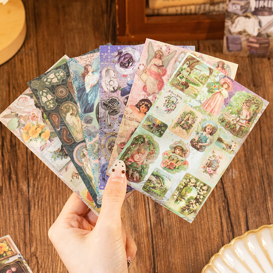 30/60 Pcs Vintage PET Die Cut  - Vintage Collectible Books reseña y precio