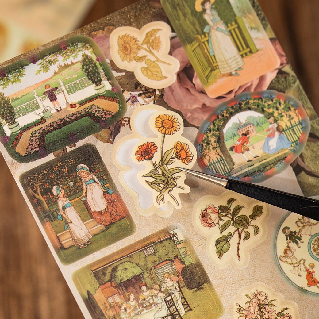 30/60 Pcs Vintage PET Die Cut  - Vintage Collectible Books reseña y precio